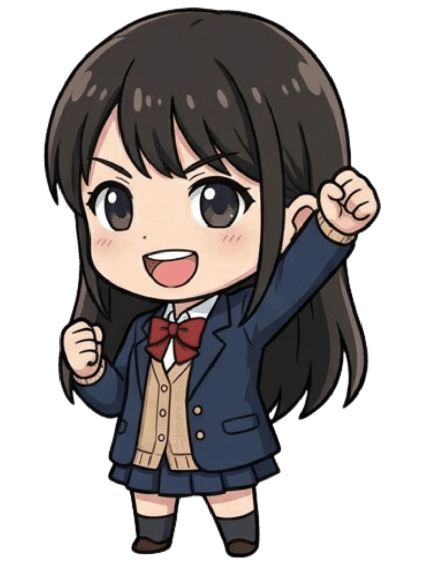 ガッツポーズの高校生